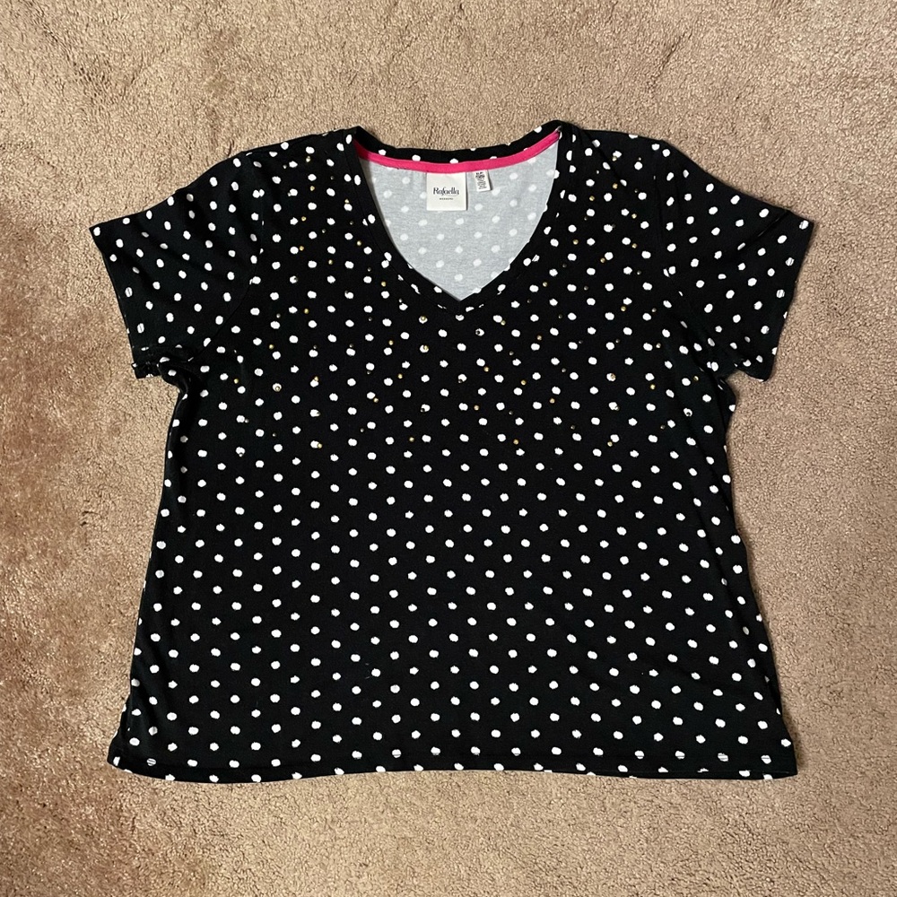 Black & White Rafaella Weekend T-shirt sz XL Petite
